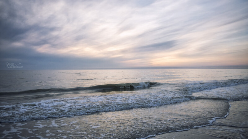 Fort-Mahon Plage Ambiance surnaturelle au coucher de soleil à Fort-Mahon