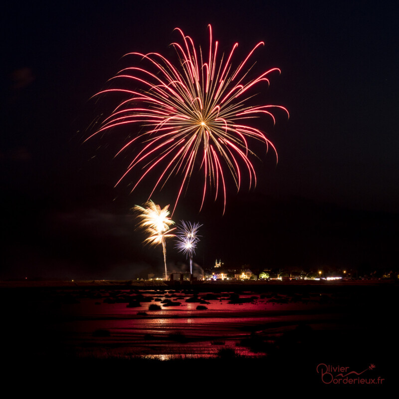 Feu d'artifice du 14/07/2022 sur Le Crotoy Palmiers